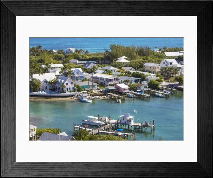 Framed Print : Bahamas, Abaco Islands, Elbow Cay, Hope Town, View of Harbour Framed Print : Bahamas, Abaco Islands, Elbow Cay, Hope Town, View of Harbour