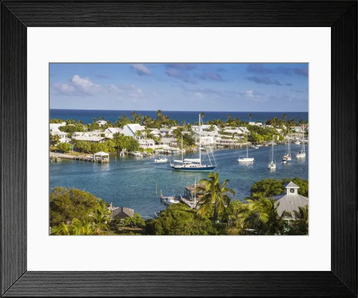 Framed Print : Bahamas, Abaco Islands, Elbow Cay, Hope Town, View of Harbour Framed Print : Bahamas, Abaco Islands, Elbow Cay, Hope Town, View of Harbour