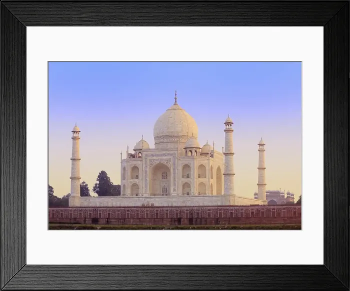Framed Print : India, Uttar Pradesh, Agra, Taj Mahal in rosy dawn light
