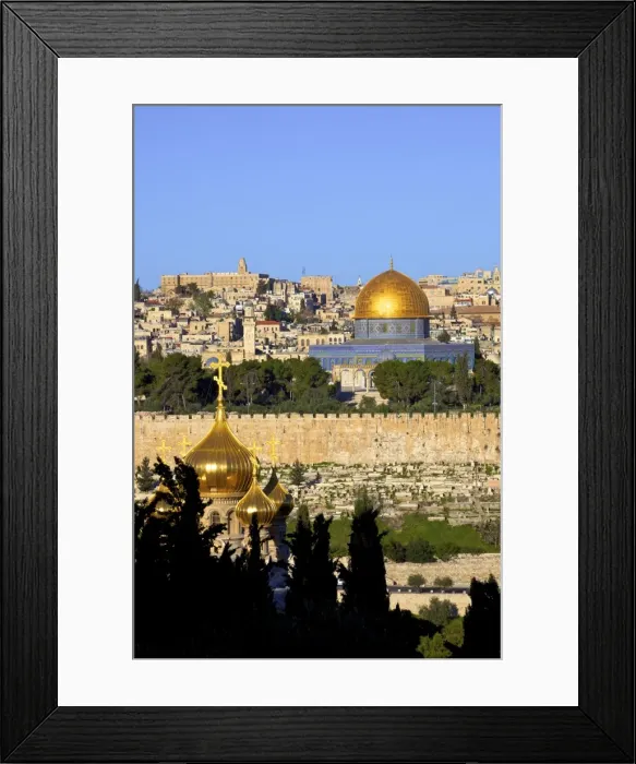 Framed Print : View Of Jerusalem From The Mount Of Olives, Jerusalem, Israel, Middle East Framed Print : View Of Jerusalem From The Mount Of Olives, Jerusalem, Israel, Middle East
