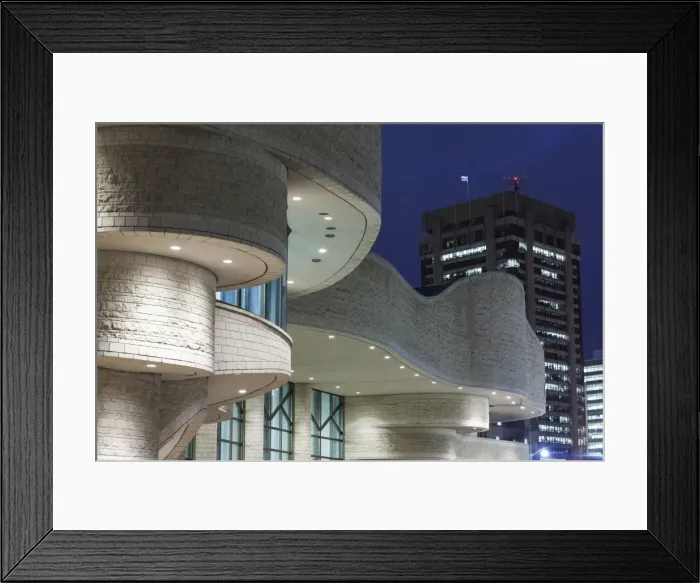 Framed Print : Canada, Quebec, Hull-Gatineau, Canadian Museum of Civilization, evening Framed Print : Canada, Quebec, Hull-Gatineau, Canadian Museum of Civilization, evening