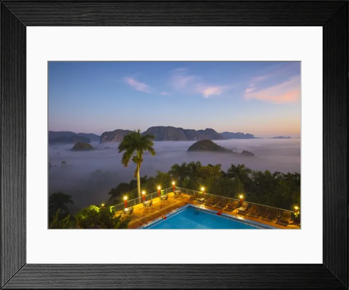 Framed Print : Cuba, Pinar del Rio Province, Vinales, View over Hotel Horizontes Los Jazmines swimming Framed Print : Cuba, Pinar del Rio Province, Vinales, View over Hotel Horizontes Los Jazmines swimming