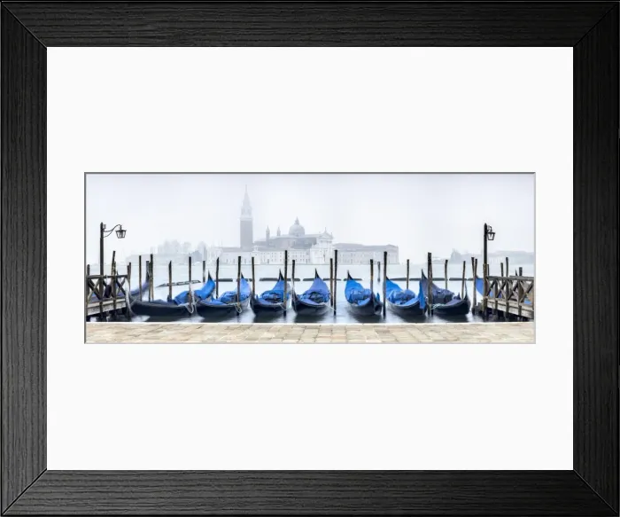 Framed Print : Panoramic view of San Giorgio Maggiore with gondola in the foreground, Venice, Italy Framed Print : Panoramic view of San Giorgio Maggiore with gondola in the foreground, Venice, Italy