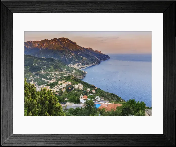 Framed Print : Italy, Campagnia, Amalfi Coast, Ravello. The Coastline from the town of Ravello