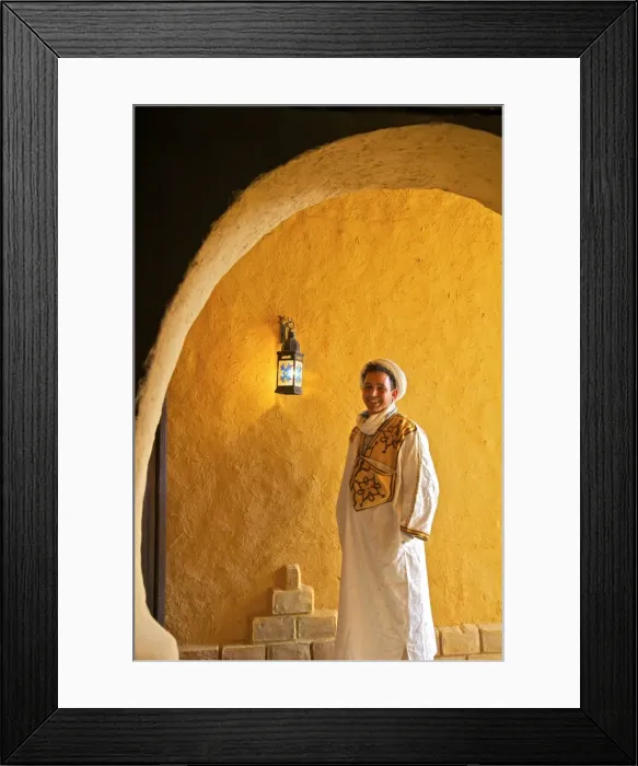 Framed Print : Berber Man In Berber Costume, Merzouga, Morocco, North Africa