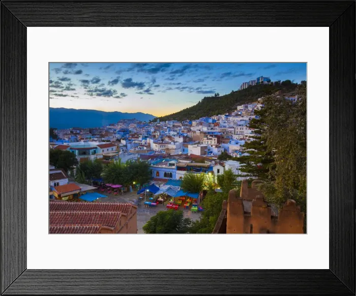 Framed Print : View over Chefchaouen, Morocco, North Africa Framed Print : View over Chefchaouen, Morocco, North Africa