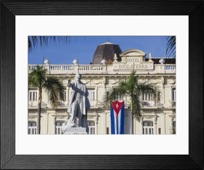 Framed Print : Cuba, Havana, Parque Central, Statue of Jose Marti and the Hotel Inglaterra Framed Print : Cuba, Havana, Parque Central, Statue of Jose Marti and the Hotel Inglaterra