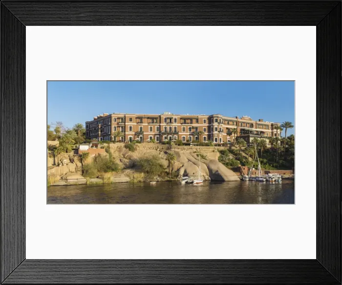 Framed Print : Egypt, Upper Egypt, Aswan, Sofitel Legend Old Cataract hotel on the banks of the Nile Framed Print : Egypt, Upper Egypt, Aswan, Sofitel Legend Old Cataract hotel on the banks of the Nile