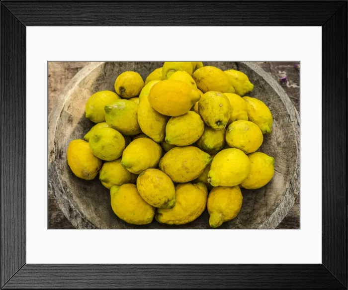 Framed Print : Bowl of Lemons, Soller, Serra de Tramuntana, Mallorca (Majorca), Balearic Islands, Spain Framed Print : Bowl of Lemons, Soller, Serra de Tramuntana, Mallorca (Majorca), Balearic Islands, Spain