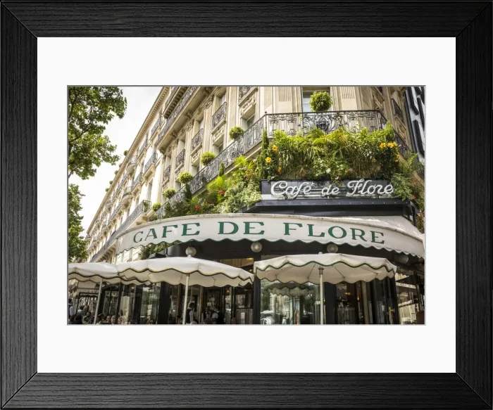 Framed Print : Cafe de Flore, Boulevard St Germain, Rive Gauche, Paris, France Framed Print : Cafe de Flore, Boulevard St Germain, Rive Gauche, Paris, France