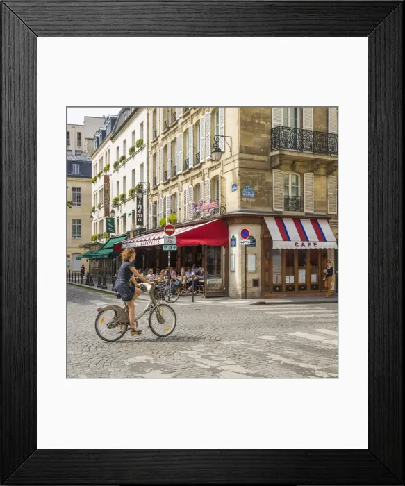 Framed Print : La Bonaparte cafe, Boulevard St Germain, Rive Gauche, Paris, France