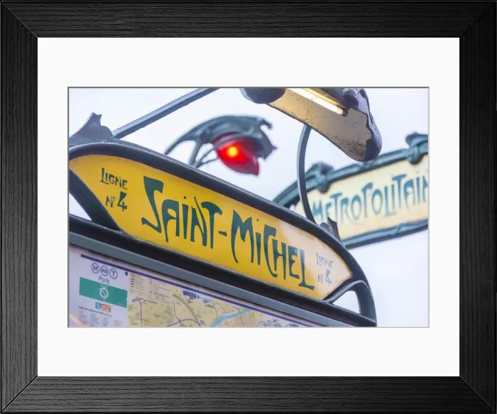 Framed Print : Place St. Michel, Rive Gauche, Paris, France Framed Print : Place St. Michel, Rive Gauche, Paris, France