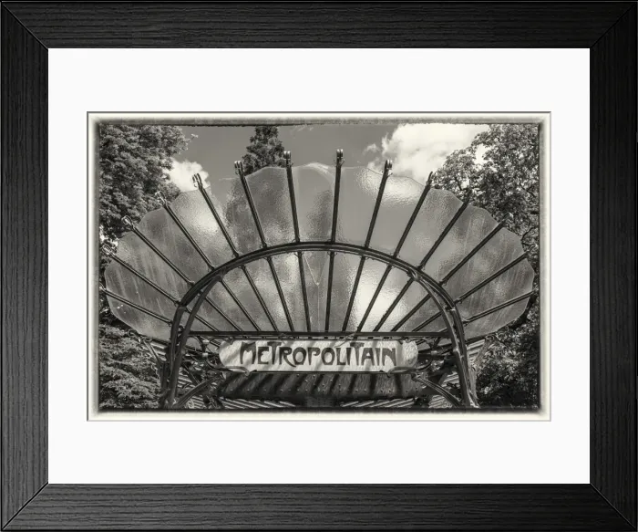 Framed Print : Art Nouveau metro station, Paris, France Framed Print : Art Nouveau metro station, Paris, France