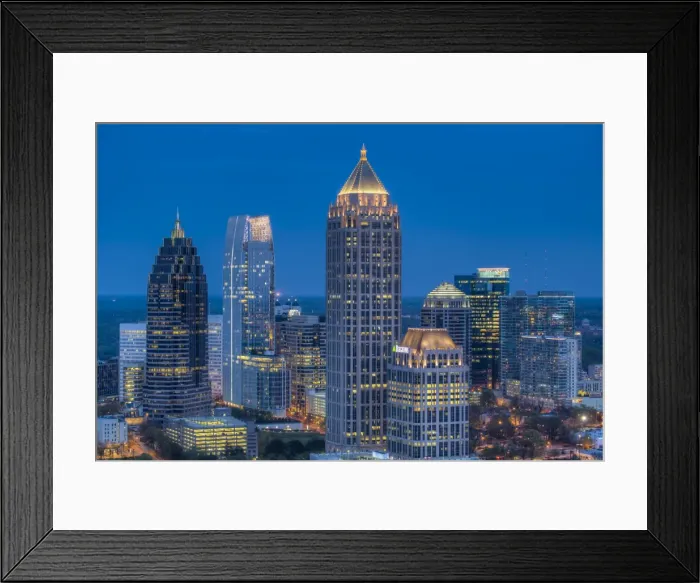 Framed Print : Elevated view over Interstate 85 passing the Atlanta skyline, Atlanta, Georgia, United Framed Print : Elevated view over Interstate 85 passing the Atlanta skyline, Atlanta, Georgia, United