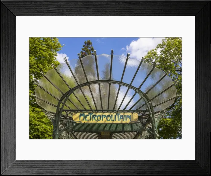 Framed Print : Art Nouveau metro station, Paris, France Framed Print : Art Nouveau metro station, Paris, France