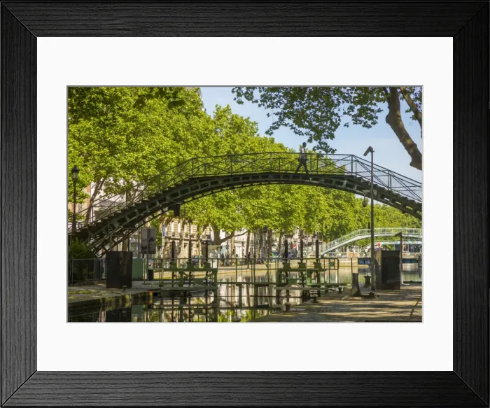 Framed Print : Canal Saint Martin, Paris, France