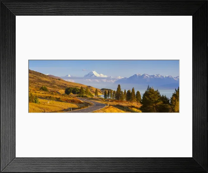 Framed Print : Mount Cook (Aoraki) illuminated at sunrise, Lake Pukaki, Mackenzie Country, Canterbury Framed Print : Mount Cook (Aoraki) illuminated at sunrise, Lake Pukaki, Mackenzie Country, Canterbury
