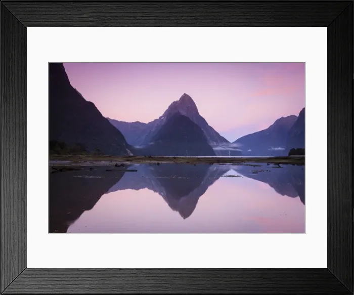 Framed Print : Mitre Peak, Milford Sound, Fiordland National Park, South Island, New Zealand