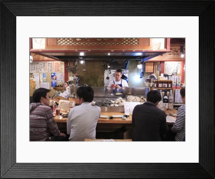 Framed Print : Japan, Tokyo, Ginza district, Izakayas (Pub Restaurant) under train tracks Framed Print : Japan, Tokyo, Ginza district, Izakayas (Pub Restaurant) under train tracks