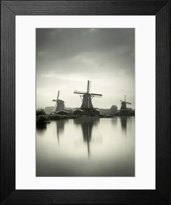 Framed Print : Netherlands, North Holland, Zaandam, Zaanse Schans, left to right The Seeker (De Zoeker) Oilmill Framed Print : Netherlands, North Holland, Zaandam, Zaanse Schans, left to right The Seeker (De Zoeker) Oilmill