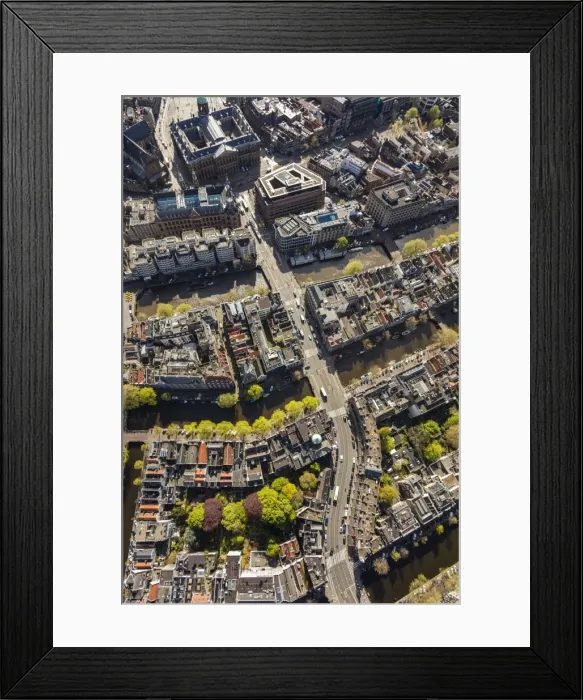 Framed Print : Aerial view of the Old City Centre Amsterdam, Netherlands Framed Print : Aerial view of the Old City Centre Amsterdam, Netherlands