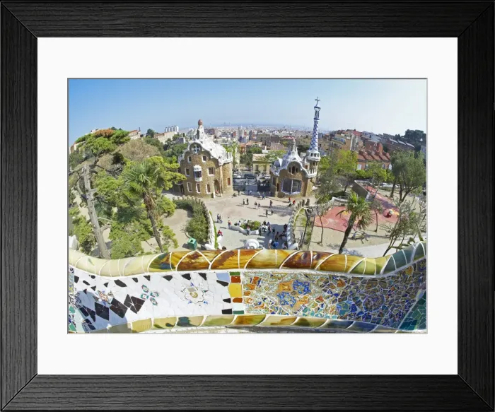 Framed Print : Park Guell, Barcelona, Catalonia, Spain, Europe Framed Print : Park Guell, Barcelona, Catalonia, Spain, Europe