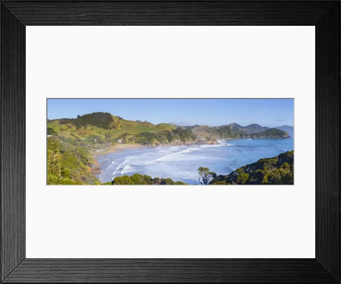 Framed Print : Elevated View Over Sandy Bay, Tutukaka, Northland, North Island, New Zealand