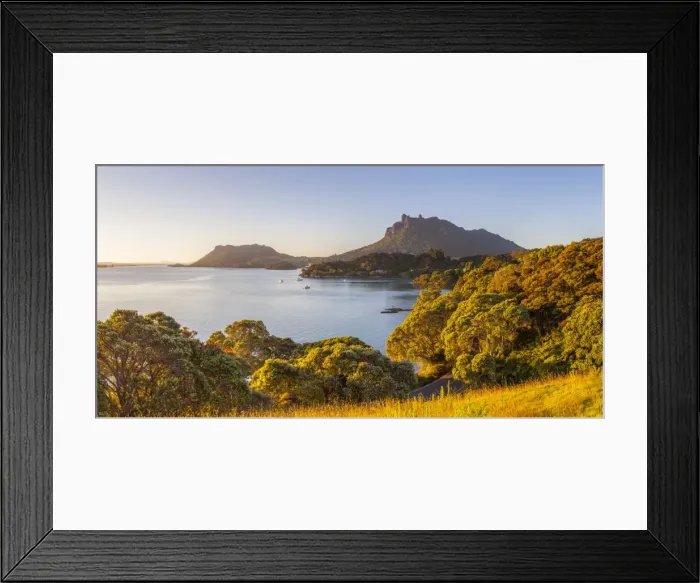 Framed Print : Elevated view towards Mt. Manaia at Sunset, Whangarei Heads, Whangarei, Northland Framed Print : Elevated view towards Mt. Manaia at Sunset, Whangarei Heads, Whangarei, Northland