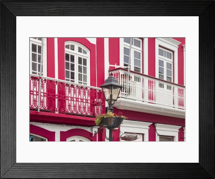 Framed Print : Portugal, Azores, Terceira Island, Angra do Heroismo, building details Framed Print : Portugal, Azores, Terceira Island, Angra do Heroismo, building details