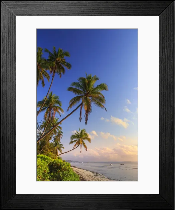 Framed Print : Tanzania. Zanzibar, Matemwe, Beach at dawn Framed Print : Tanzania. Zanzibar, Matemwe, Beach at dawn