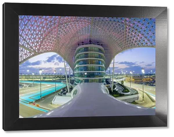 Yas Marina Hotel and Formula 1 race track, Yas Island, Abu Dhabi, United Arab Emirates