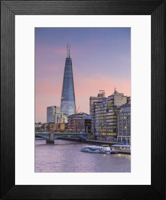 Framed Print : River Thames, Southwark Bridge and The Shard, London, England, UK Framed Print : River Thames, Southwark Bridge and The Shard, London, England, UK