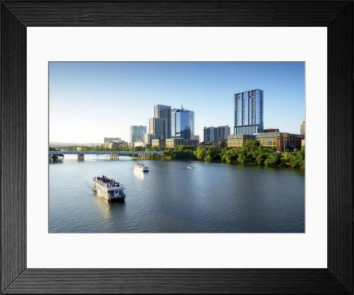 Framed Print : Texas, Austin, Lady Bird Lake, Colorado River, Tourist Boat Cruise Framed Print : Texas, Austin, Lady Bird Lake, Colorado River, Tourist Boat Cruise
