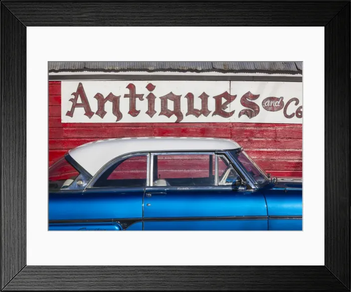 Framed Print : USA, New York, Adirondack Mountains, Warrensburg, 1950s-era Ford car Framed Print : USA, New York, Adirondack Mountains, Warrensburg, 1950s-era Ford car
