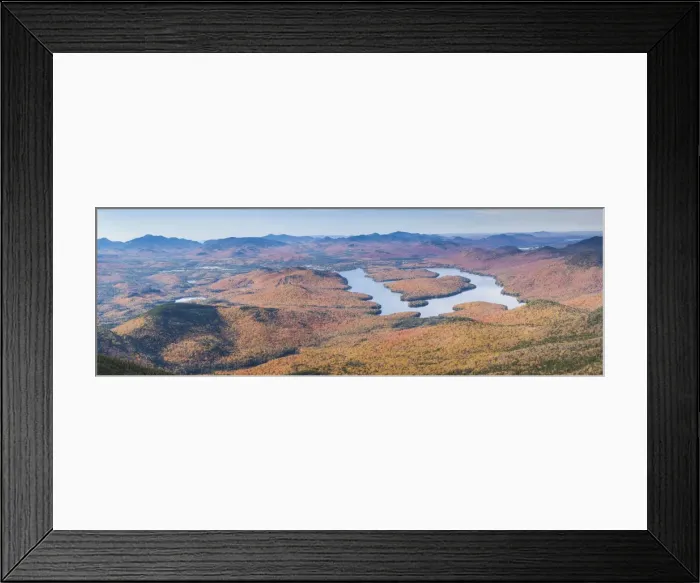 Framed Print : USA, New York, Adirondack Mountains, Wilmington, Whiteface Mountain, view towards Lake Placid