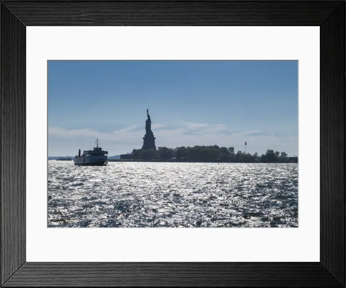 Framed Print : USA, New York, New York City, Lower Manhattan, The Statue of Liberty and Ellis Island Framed Print : USA, New York, New York City, Lower Manhattan, The Statue of Liberty and Ellis Island
