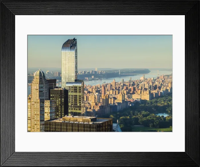 Framed Print : USA, New York, New York City, Mid-Town Manhattan, elevated view of West Side and Central Park