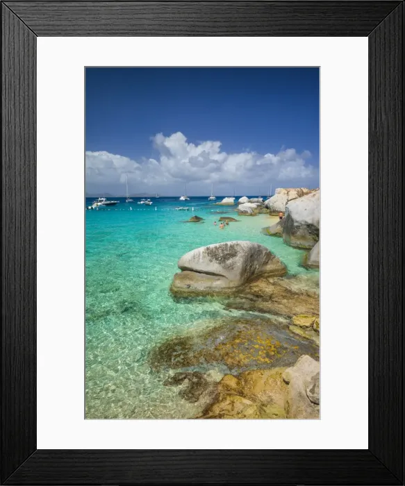 Framed Print : British Virgin Islands, Virgin Gorda, The Baths, beach view Framed Print : British Virgin Islands, Virgin Gorda, The Baths, beach view