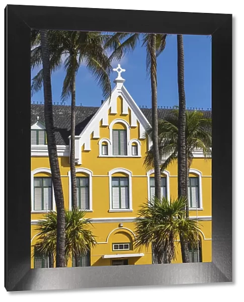 Curacao, Willemstad, Pietermaai, Dutch colonial building on Julianaplein