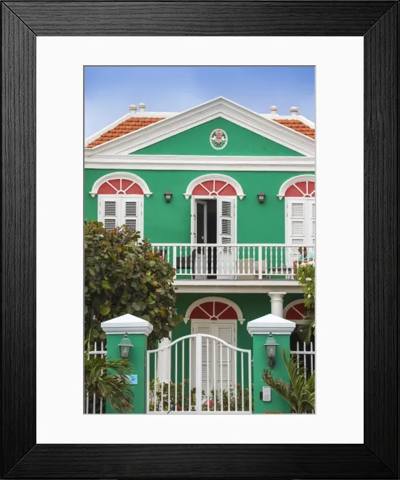 Framed Print : Curacao, Willemstad, Pietermaai, Boutique hotel Framed Print : Curacao, Willemstad, Pietermaai, Boutique hotel