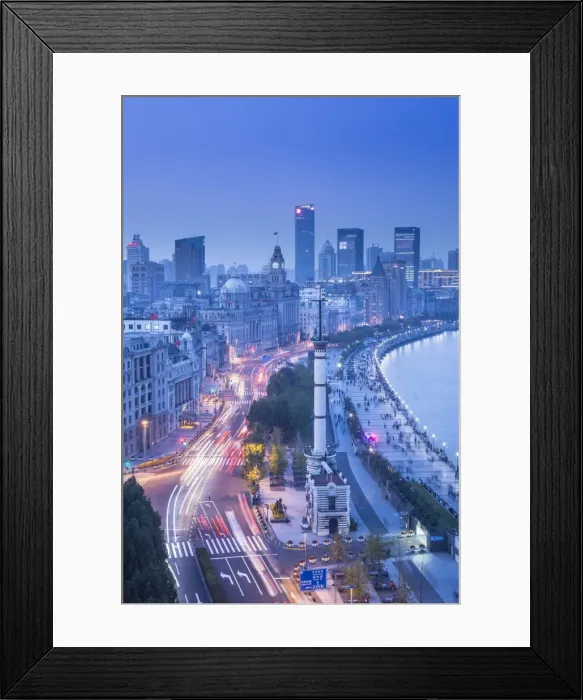 Framed Print : The Gutzlaff signal tower & The Bund, Shanghai, China Framed Print : The Gutzlaff signal tower & The Bund, Shanghai, China