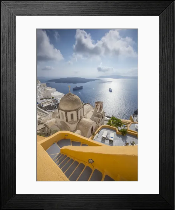 Framed Print : Fira, Santorini (Thira), Cyclades Islands, Greece Framed Print : Fira, Santorini (Thira), Cyclades Islands, Greece
