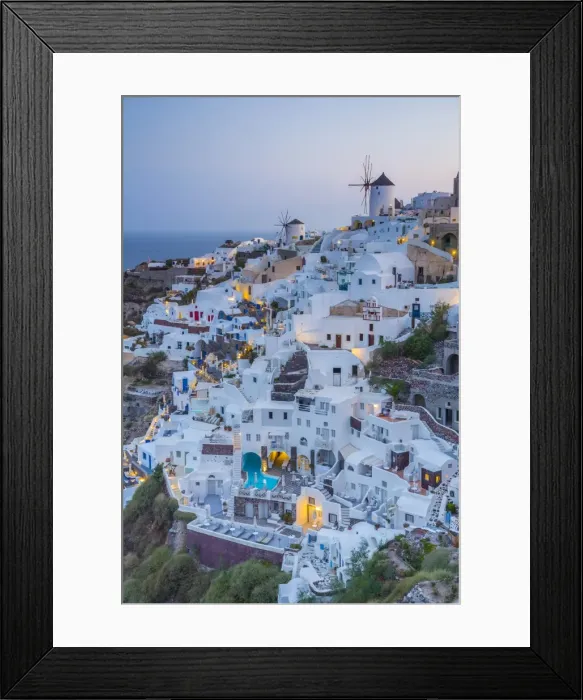Framed Print : Oia, Santorini (Thira), Cyclades Islands, Greece