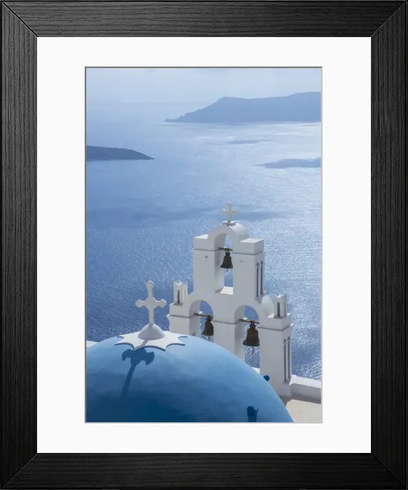 Framed Print : Firostefani, Fira, Santorini (Thira), Cyclades Islands, Greece