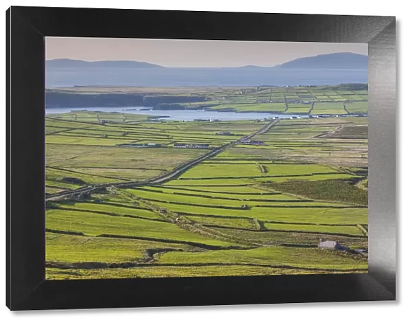 Ireland, County Kerry, Ring of Kerry, Portmagee, elevated coastal landscape