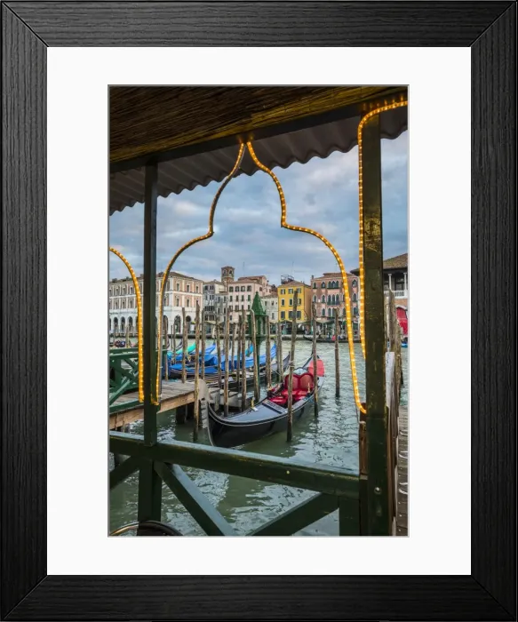 Framed Print : Gondolas on the Grand Canal, Venice, Italy