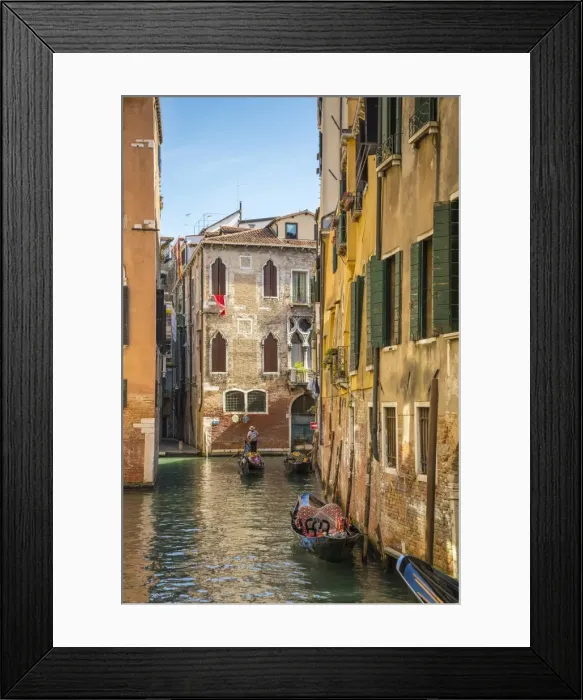 Framed Print : Small canal near the Rialto in Venice, Veneto, Italy Framed Print : Small canal near the Rialto in Venice, Veneto, Italy