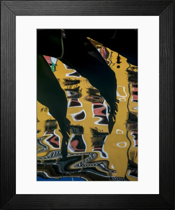 Framed Print : Gondolas on a canal in Venice, Vento, Italy Framed Print : Gondolas on a canal in Venice, Vento, Italy