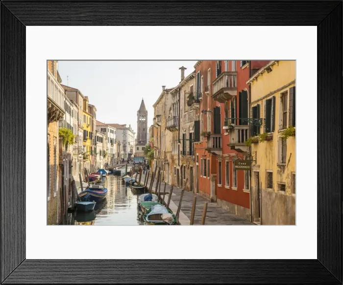 Framed Print : Rio de San Bernaba, Dorsoduro, Venice, Italy