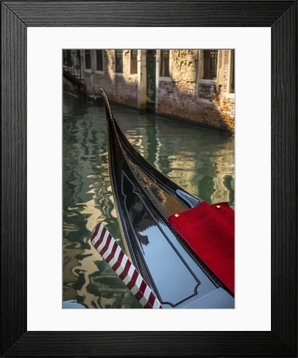 Framed Print : Gondolas on a canal in Venice, Vento, Italy Framed Print : Gondolas on a canal in Venice, Vento, Italy
